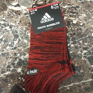 *3/$30* NWT Adidas youth no show socks 6 pack 3y-9